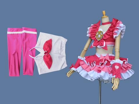 Y432) スイートプリキュア キュアメロディ コスプレ衣装(コスプレ衣装