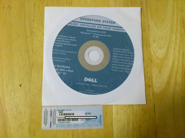 ★日本語可★Windows 7 Pro　32Bit　SP1 ★COAシール付★D92_1