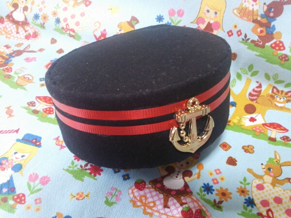 新品♪カクテルハット☆ミニハット☆マリン風ハット☆黒☆(女性用 