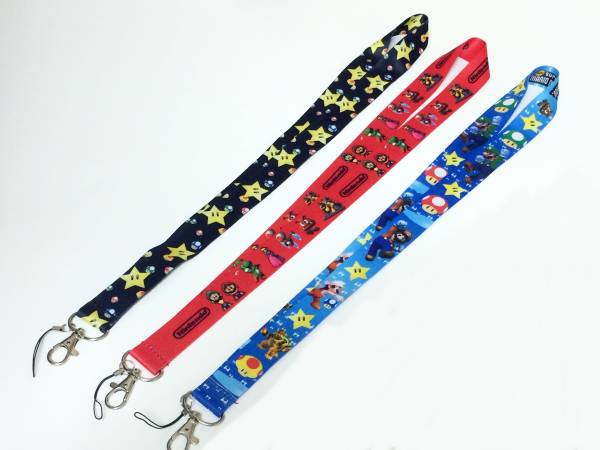 スーパーマリオ☆ネックストラップ 3本セット 新品 即決 ②(ネック