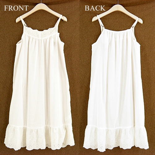 刺繍レースペチワンピース 白 ナチュラル リンネル 森ガール Mサイズ 売買されたオークション情報 Yahooの商品情報をアーカイブ公開 オークファン Aucfan Com