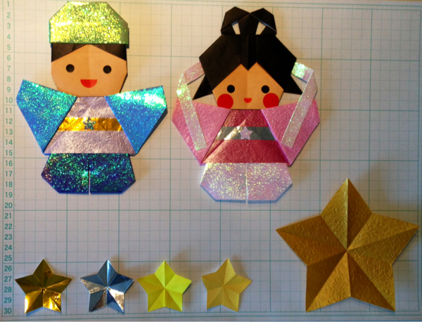 折り紙 七夕の壁面飾り 織姫 彦星ハンドメイド7月幼稚園の入札履歴