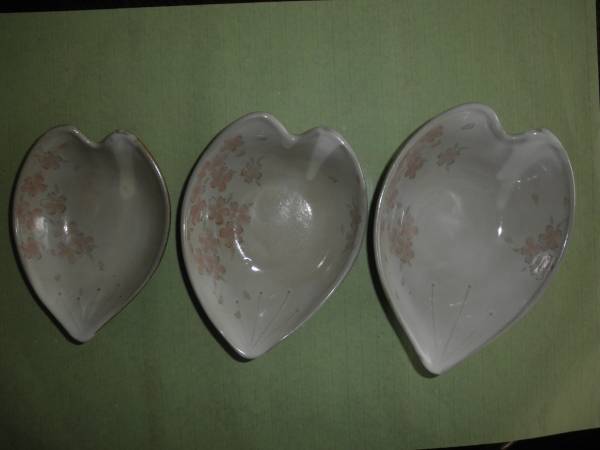 新品★桜のハート型小鉢3枚セット_3