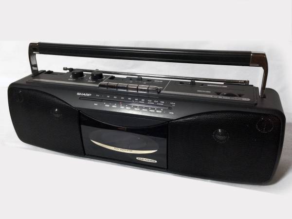 美品 SHARP シャープ QT-S5 Wカセット ラジカセ 動作良好 (ラジカセ