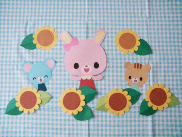 壁面飾り うさぎひまわり 保育園幼稚園小児科 画用紙 売買されたオークション情報 Yahooの商品情報をアーカイブ公開 オークファン Aucfan Com