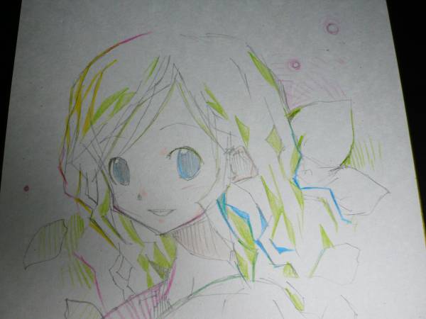 初音ミク　直筆イラスト色紙 KEI 初音ミク 直筆イラストサイン色紙(サイン、直筆画)｜売買された