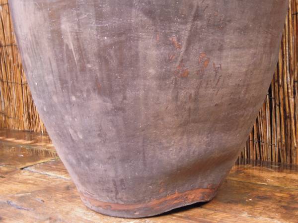古い唐津焼の大甕87cmトラ目○唐津水瓶 甕 水鉢 壷 かめ 壺(花器、壷
