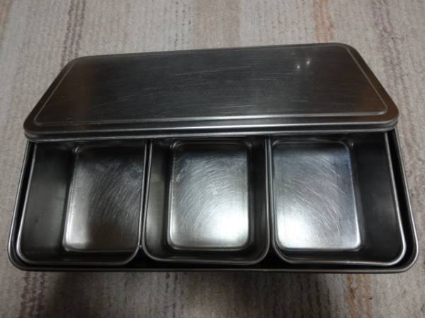 厨房用ステンレス薬味入れ（0号缶）3ケ入り長バット(厨房機器)｜売買