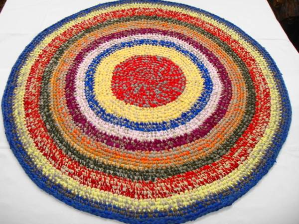 カズエさんの手作り裂き編みラグ ハンドメイド 円形 その他 売買されたオークション情報 Yahooの商品情報をアーカイブ公開 オークファン Aucfan Com