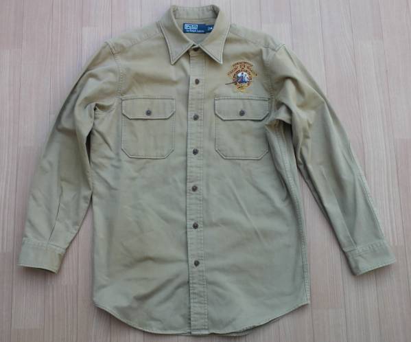 ラルフローレンコットンシャツバックプリント(M)国内正規/RRL