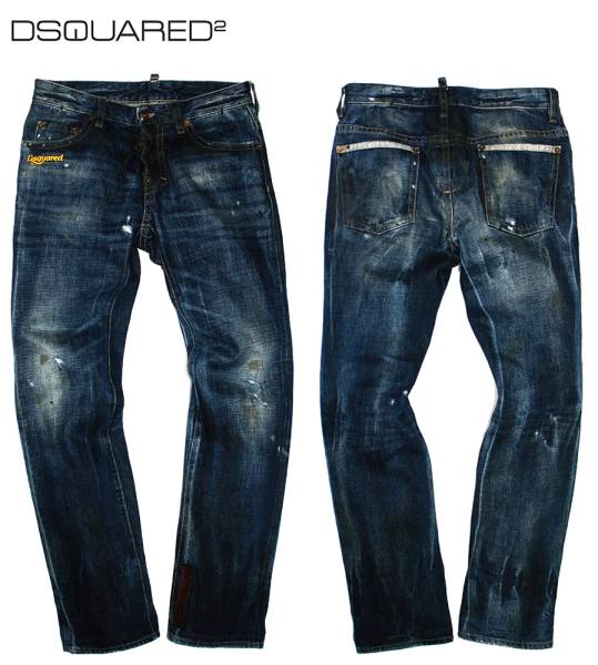 送料無料！Dsquared2ディースクエアード加工デニム44
