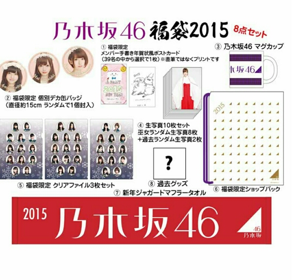 ◆乃木坂46 福袋 2015 ポストカード 橋本奈々未◆即決