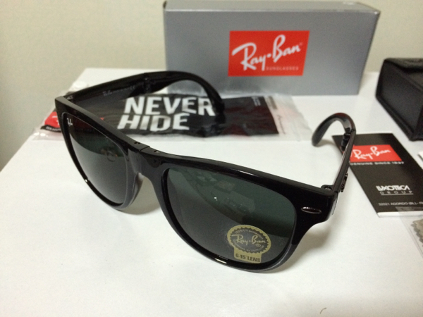 RayBan レイバン ウェイファーラー 新品未使用 折り畳み 黒