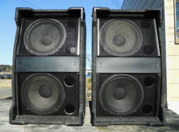 USA製メーカー不明　業務用PAスピーカー2台『R212』現状品
