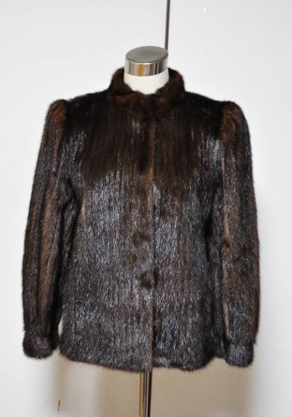 ☆超美品☆　ミンク MINK ハーフコート ブラウン 　②