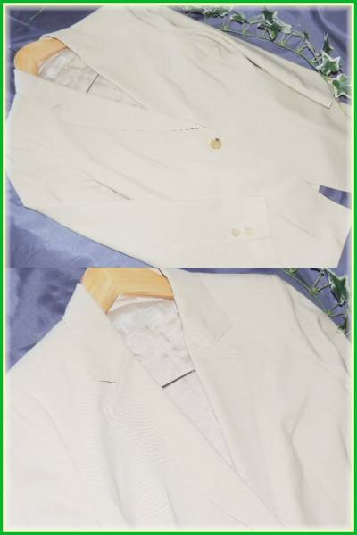 【ワールド/CORDIER】春・夏用ロング丈ジャケット★ベージュ★44