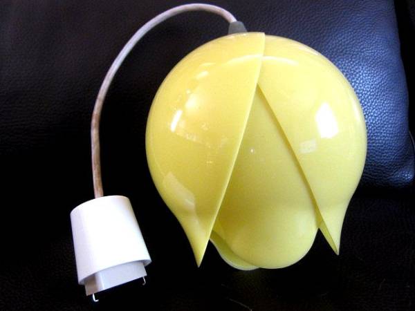 昭和レトロナショナル製チューリップライト黄色 稼働確認済