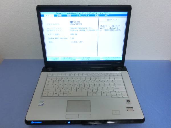 TOSHIBA TX/67E core2 vista 2GB 160GB 無線 DVD ジャンク No517