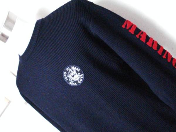 シナコバ●ＳＩＮＡ　ＣＯＶＡ●豪華デザイン　セーター●紺●Ｍ