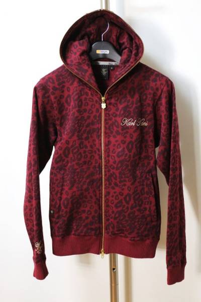 Karl Kani カールカナイ レオパード 刺繍 スウェットパーカー S