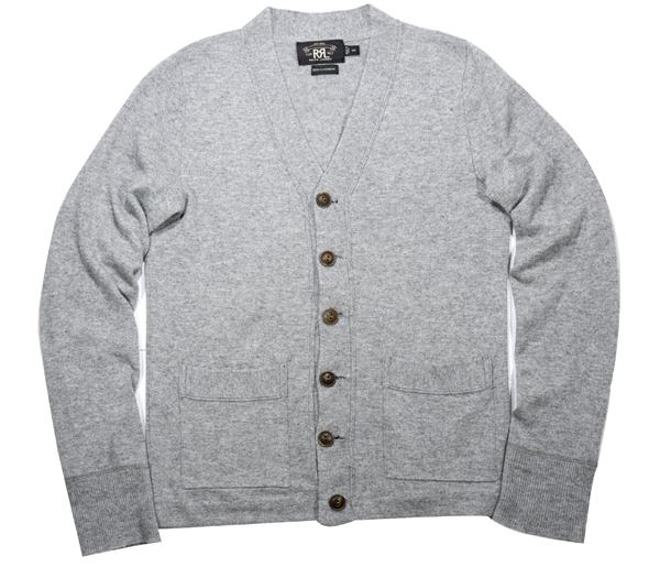 RRL グレーカシミアニットカーディガン XXS 検ショールニット