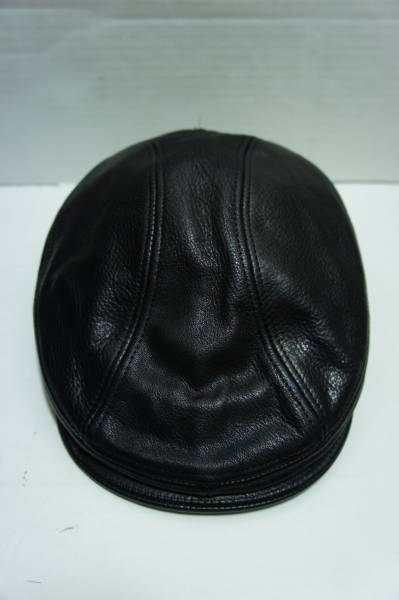 NEW YORK HAT レザー ハンチング キャップ 帽子1900型 黒425E