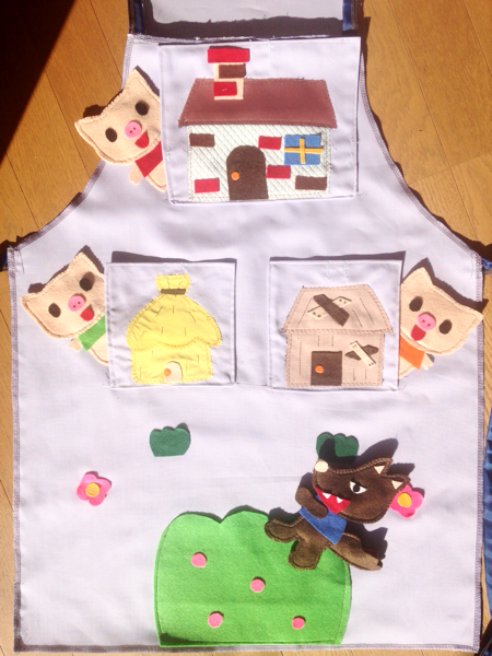 3びきのこぶた エプロン ★ シアター 手袋シアター 保育 知育