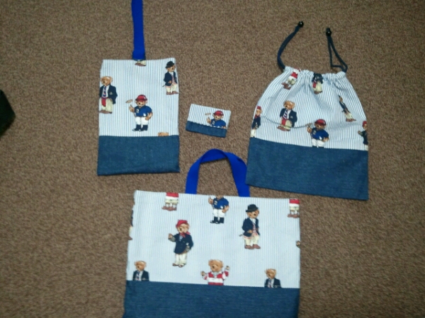 ラルフローレン★ベア柄★レッスンバッグなど入園4点セット★