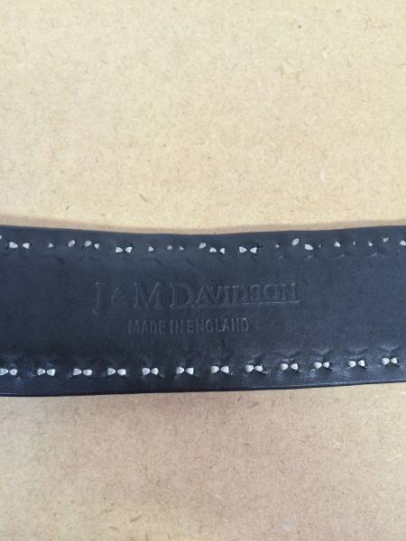 J&M DAVIDSON スタッズ レザーベルト ブラック デヴィッドソン