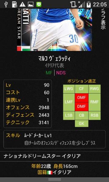 スキル Nds ヴェラッティ Gree ワールドサッカーコレクション その他 売買されたオークション情報 Yahooの商品情報をアーカイブ公開 オークファン Aucfan Com