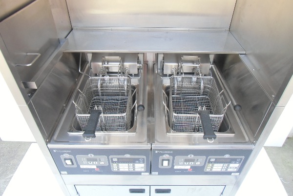 美品フジマック業務用電気フライヤー2槽式 FEFK83AL 10L×2 3相200V 