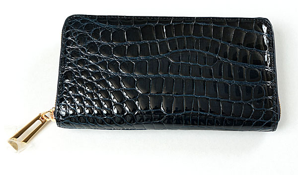 クロコダイル＞ジャカード織使い長財布 【和遊館】sa0036　即決！シャイニークロコダイル使用高級長財布 - ベルーナ公式