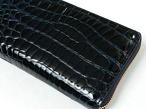 クロコダイル＞ジャカード織使い長財布 【和遊館】sa0036　即決！シャイニークロコダイル使用高級長財布 - ベルーナ公式