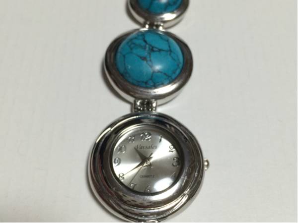 定形外送料込み★ロサンゼルス購入★ターコイズ風腕時計★_2