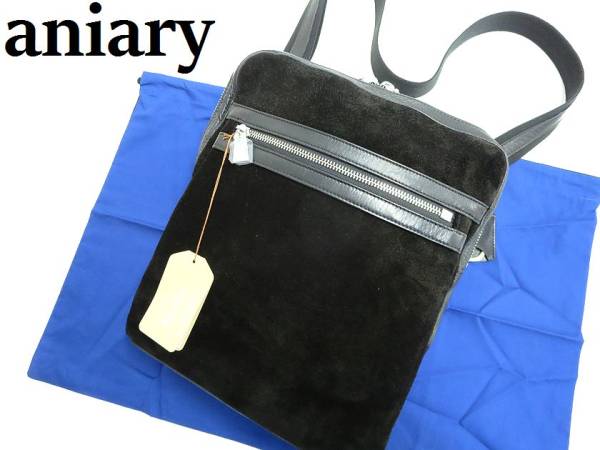 新品 aniary アニアリ ハイトロングショルダーバッグ 黒 a7780