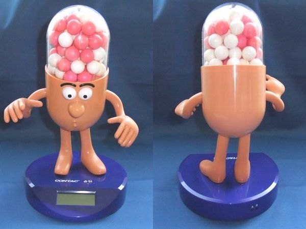 コンタック ノベルティ占い Mr.CONTAC 30cm人形（占い機能付き時計