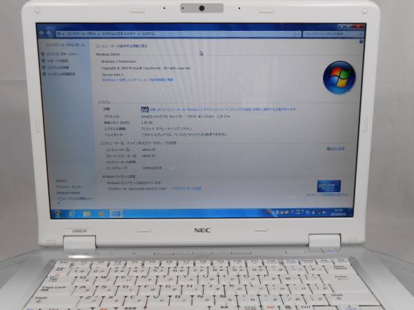 LaVie LL850&frasl;M 2.10GHz&frasl;2G&frasl;80G&frasl;Sマルチ&frasl;Windows 7&frasl;15.4&frasl;無線 NEC