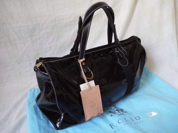 ★新品７割引★エフ.クリオ F.CLIO★上質リモンタトート★黒★横