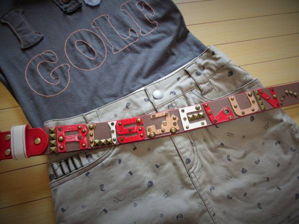 ラッセルノ　ベルト　赤・茶