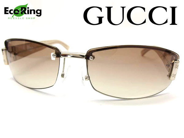 1円 美品 グッチ G1799 GG柄フレーム サングラス BV146