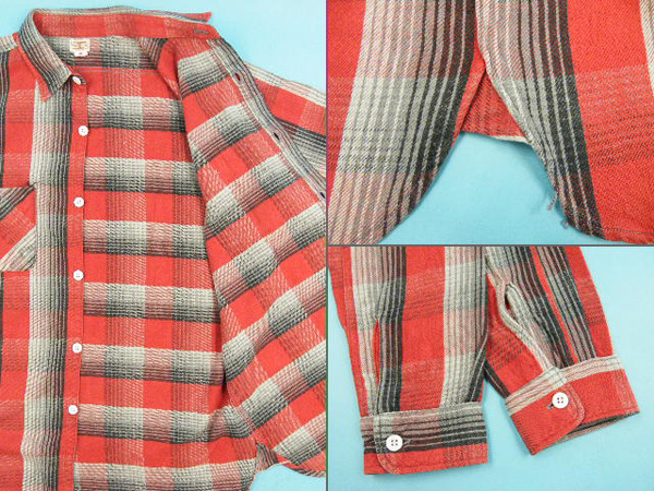 未使用 WAREHOUSE ウエアハウス 長袖 ヘビーネルシャツ #3632