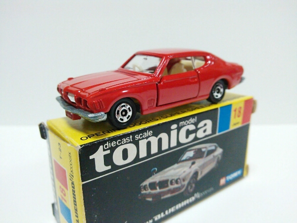 トミカ◆18 ブルーバード U 2000 GT-X◆黒箱 日本製 サメブル 