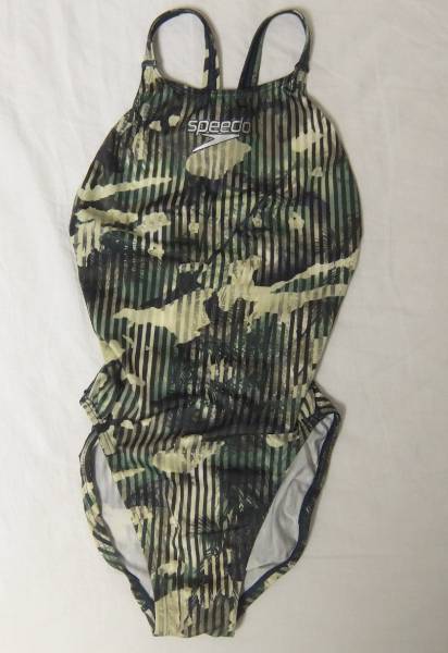 Speedo カモフラージュ柄 ワンピース水着 SPEEDO スピード 迷彩色 女性用 競泳水着 L レディース (ワンピース