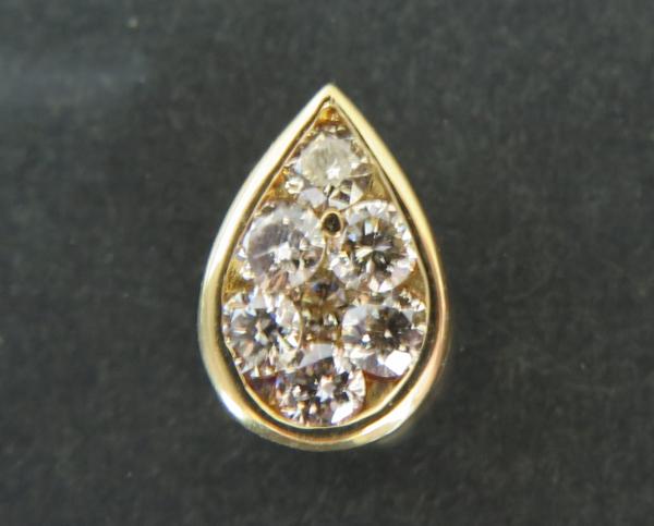 大人気！ ダイヤモンド 7石 0.3ct K18 18金 ペンダントトップ 0.7g
