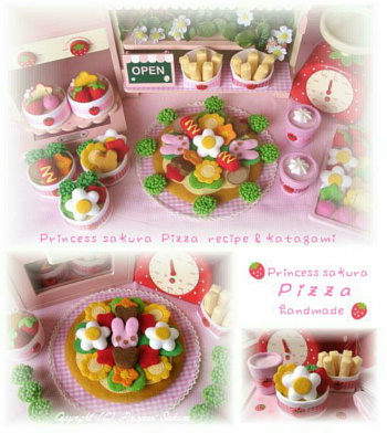 ぷりんせすさくら ピザ レシピ 型紙 フェルト ままごと 食べ物 売買されたオークション情報 Yahooの商品情報をアーカイブ公開 オークファン Aucfan Com