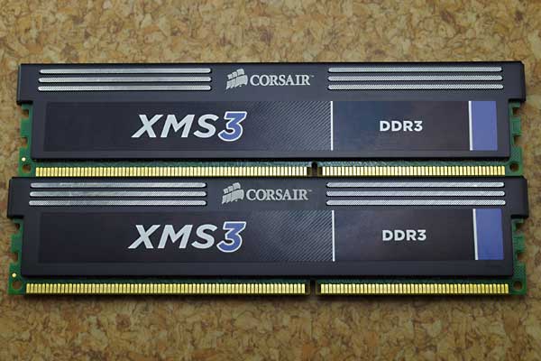 中古 CORSAIR XMS3 8GB(4GB×2) DDR3-2000 PC3-16000 コルセア