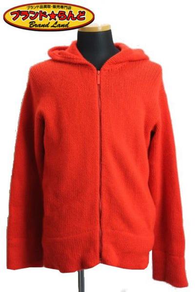 ◆LOUIS VUITTON ルイヴィトン カシミアジップニット L オレンジ