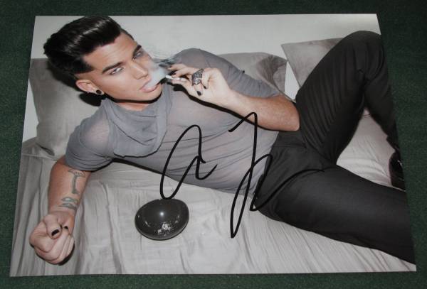 アダム ランバート Queen 大判 サイン入り写真 + Certificate S◇(直筆サイン） アダム・ランバート/QUEEN/アメアイ/GLEE◇C ADAM