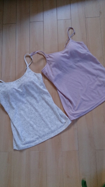 L しまむら胸パッド内蔵カップ付きブラキャミソールセット キャミソール 売買されたオークション情報 Yahooの商品情報をアーカイブ公開 オークファン Aucfan Com