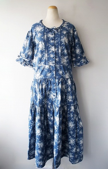 KANEKO ISAO カネコイサオ 花柄プリントフレアワンピース*長袖